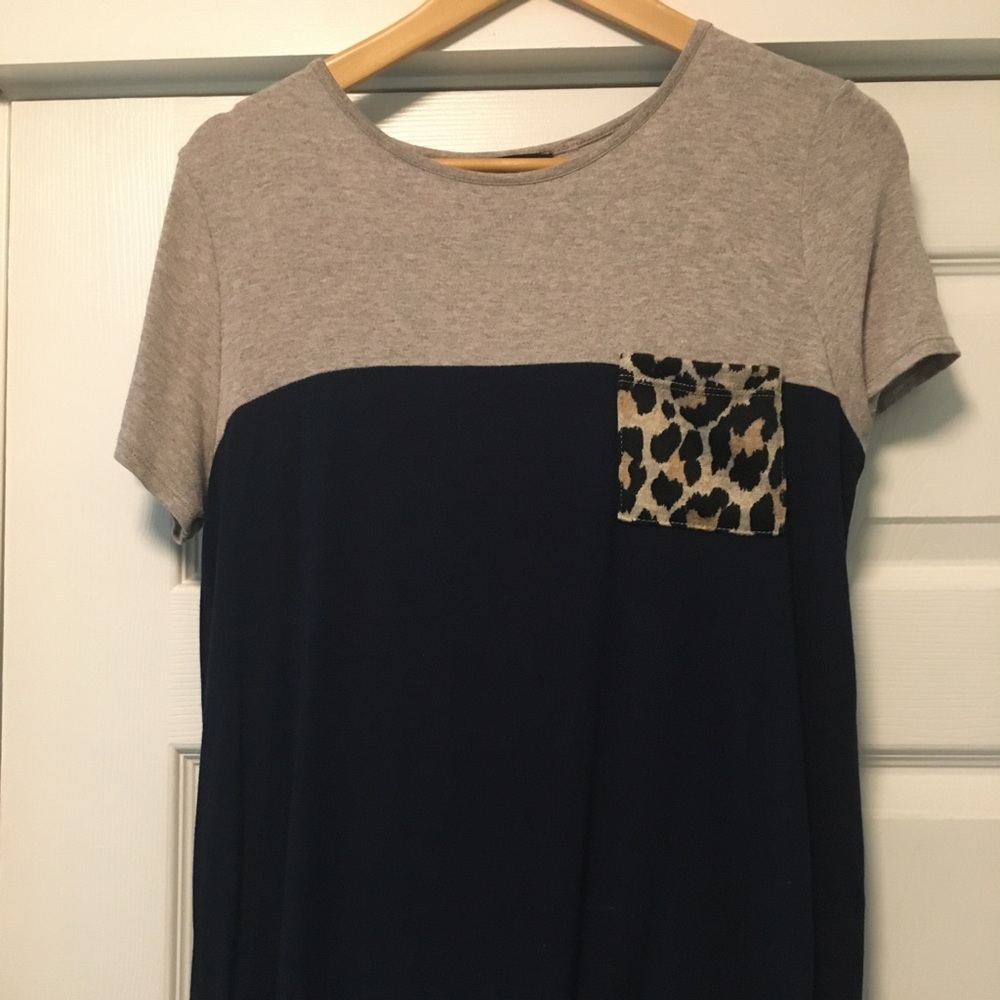Pink Clover Bianca Colorblock One Pocket Knit Top